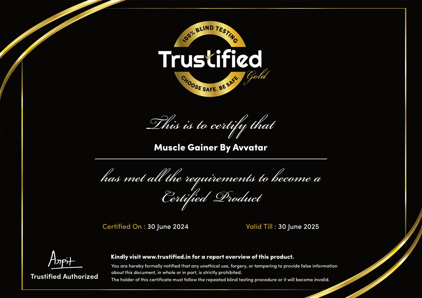 Avvatar Muscle Gainer Belgian Chocolate 2Kg