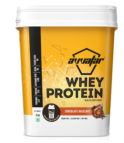 Avvatar Whey Protein 2Kg Malai Kulfi Flavour | 28g Protein | 57 Servings
