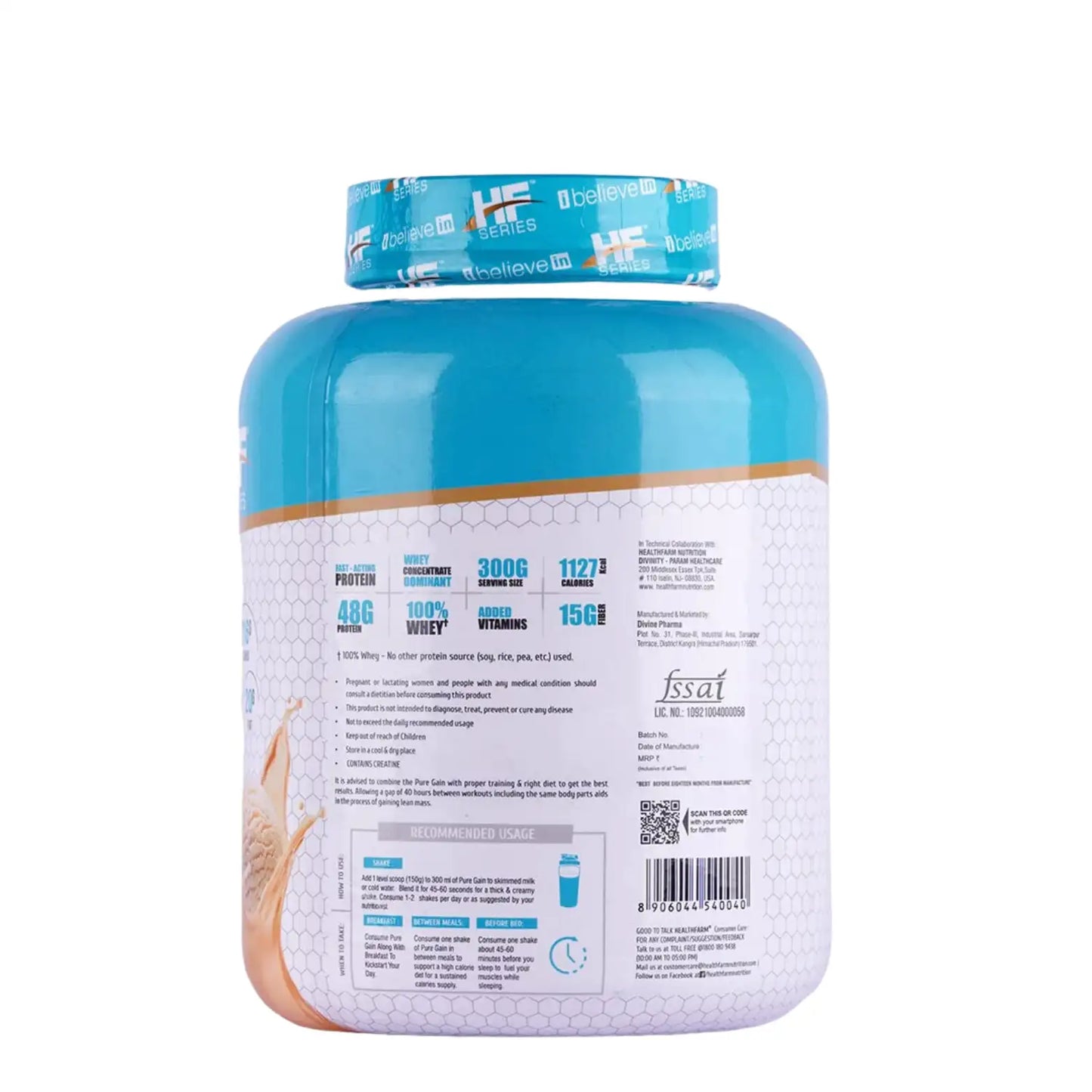 HealthFarm Pure Gain Mass Gainer 3kg