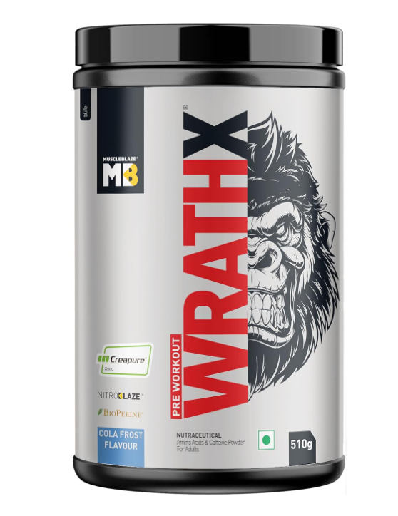 MuscleBlaze Pre Workout WrathX Cola Frost • 340 g
