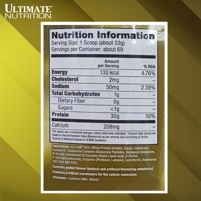 Ultimate Nutrition ISO Sensation 93 – 2.27 kg (Chocolate Fudge)