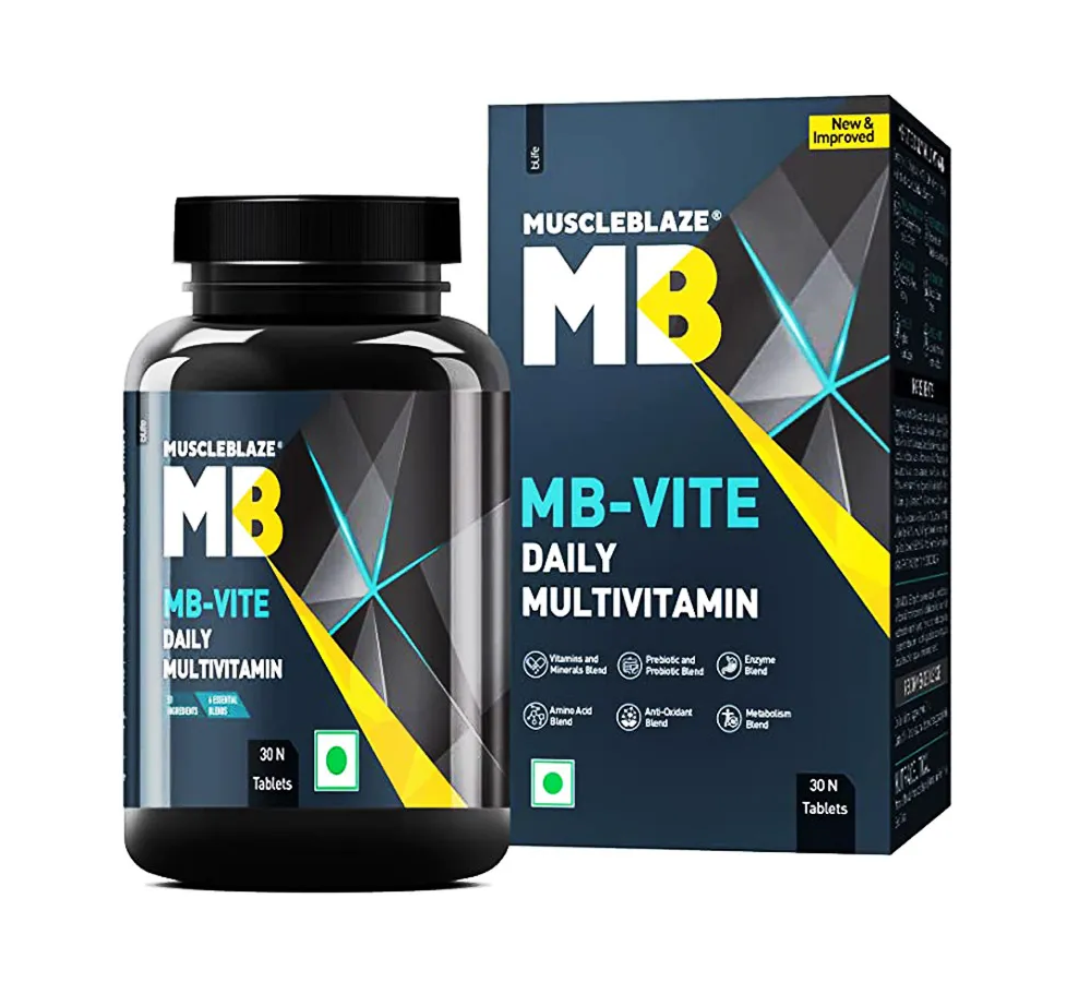 MuscleBlaze MB-VITE Daily Multivitamin, for Enhanced Energy, Stamina & Gut Health