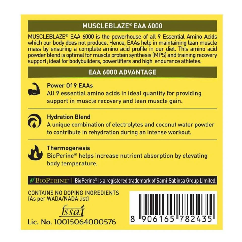 MuscleBlaze MB EAA 6000 – 250g