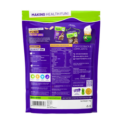 ALPINO HIGH PROTEIN OATS -SNACKS-HIGH PROTEIN OATS-DARK CHOCOLATE-1KG