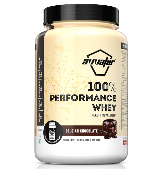 Avvatar 100% Performance Whey | 2 Kg | Malai Kulfi FlavourI 27.5g Protein | 58 Servings