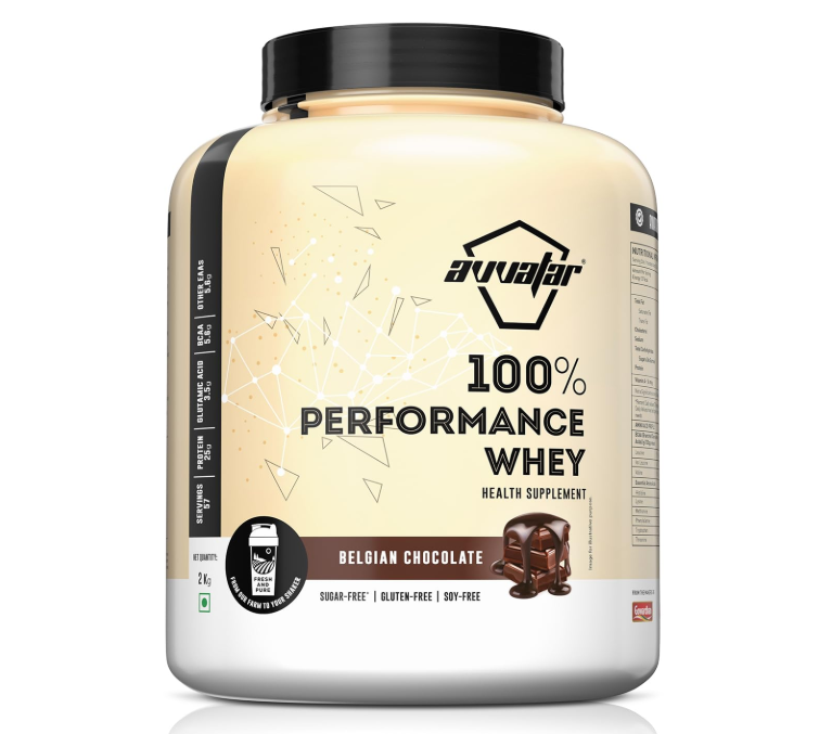 Avvatar 100% Performance Whey | 2 Kg | Malai Kulfi FlavourI 27.5g Protein | 58 Servings