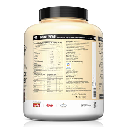 AVVATAR 100 % WHEY PROTEIN -PROTEIN POWDER-100% PERFORMANCE WHEY-BELGIAN CHOCOLATE-2KG