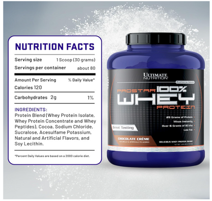 Ultimate Nutrition Prostar 100% Whey Protein - 5.28 lbs (Chocolate Creme)