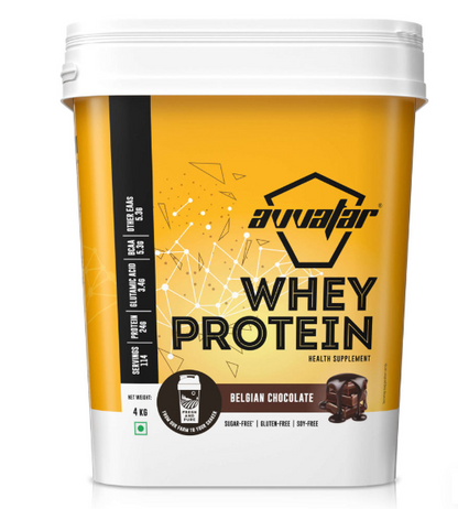 Avvatar Whey Protein  2Kg Malai Kulfi Flavour | 28g Protein | 57 Servings