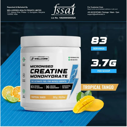 WELLVERSED-CREATINE MONOHYDRATE -TROPICAL TANGO-307GM