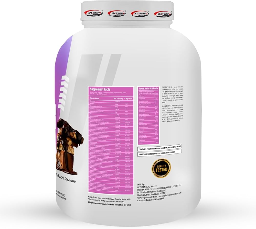 Olympia Gainer 3000 - 3kg Double Rich Chocolate