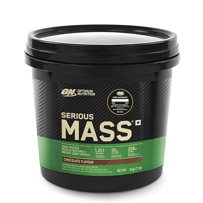 OPTIMUM NUTRITION SERIOUS MASS GAINER -GAINERS-SERIOUS MASS -CHOCOLATE-5KG