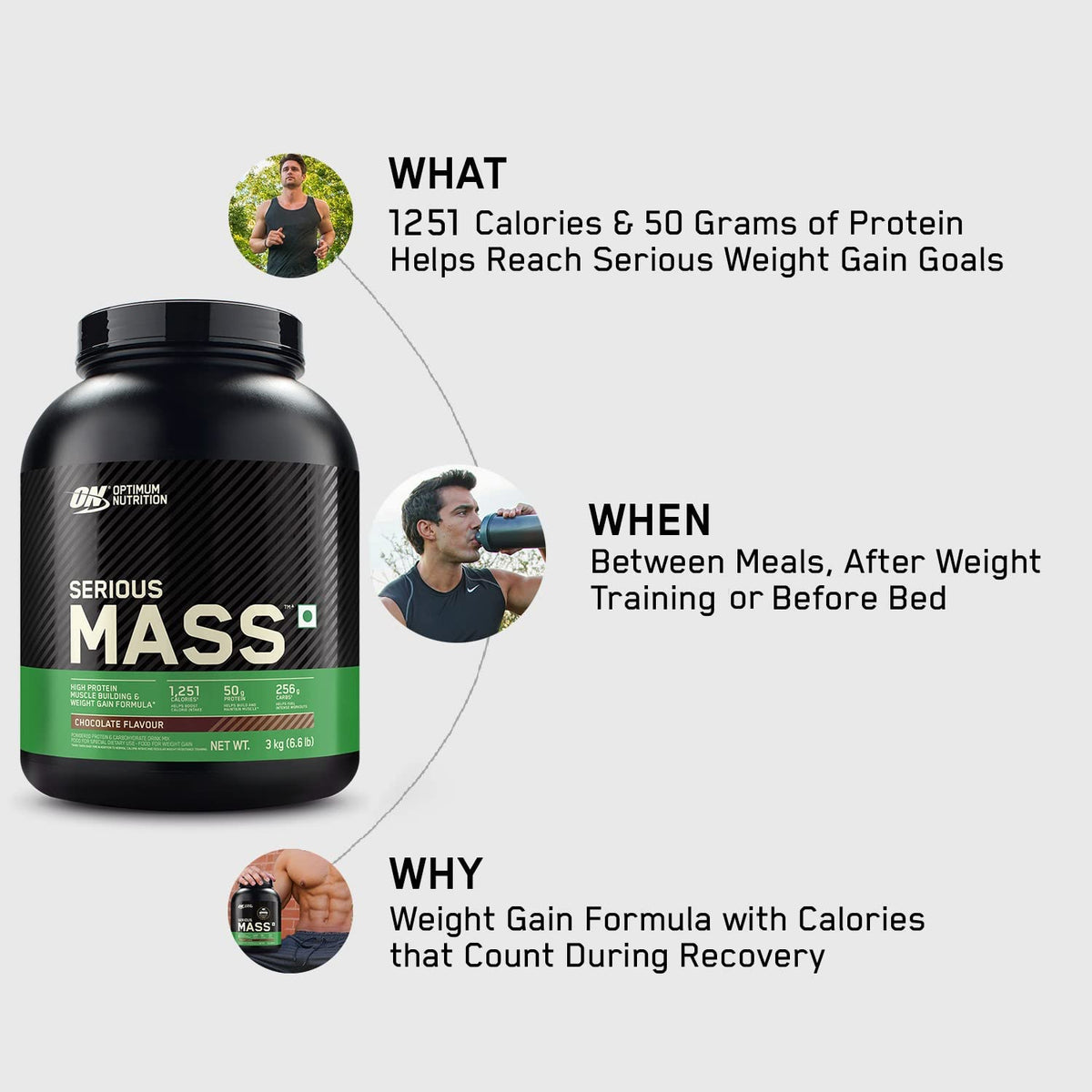OPTIMUM NUTRITION SERIOUS MASS GAINER -GAINERS-SERIOUS MASS -CHOCOLATE-5KG
