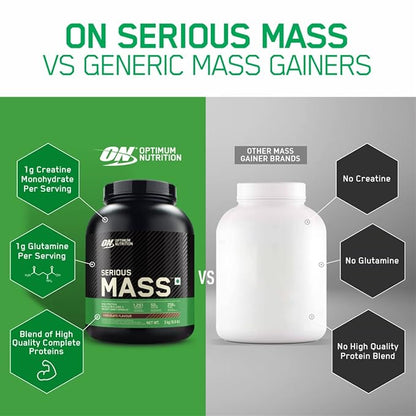 OPTIMUM NUTRITION SERIOUS MASS GAINER -GAINERS-SERIOUS MASS -CHOCOLATE-5KG