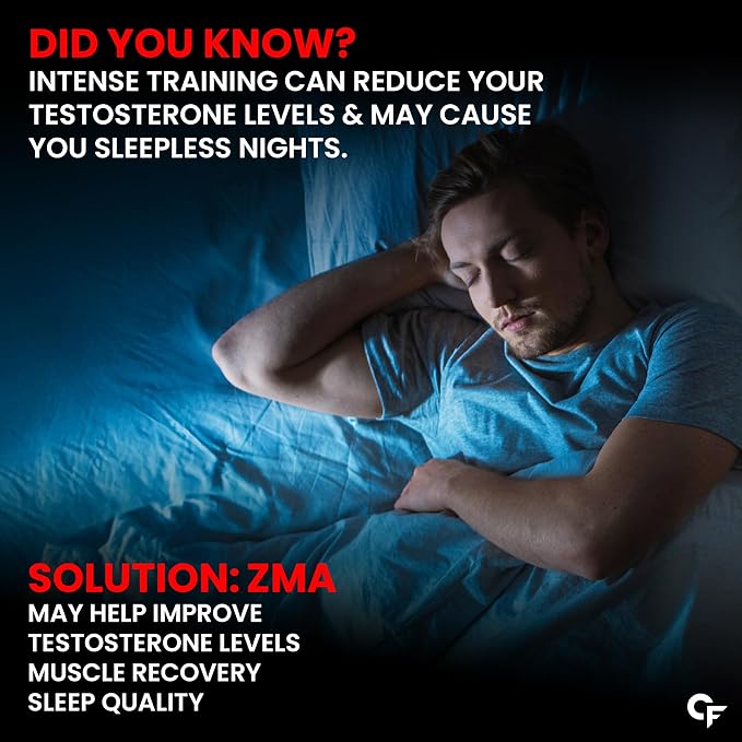 ZMA | Zinc, Magnesium & Vitamin B6 for Recovery | 60 Tablets Supports Muscle Function, Sleep Quality & Nerve Health  Vegetarian | No Artificial Colors