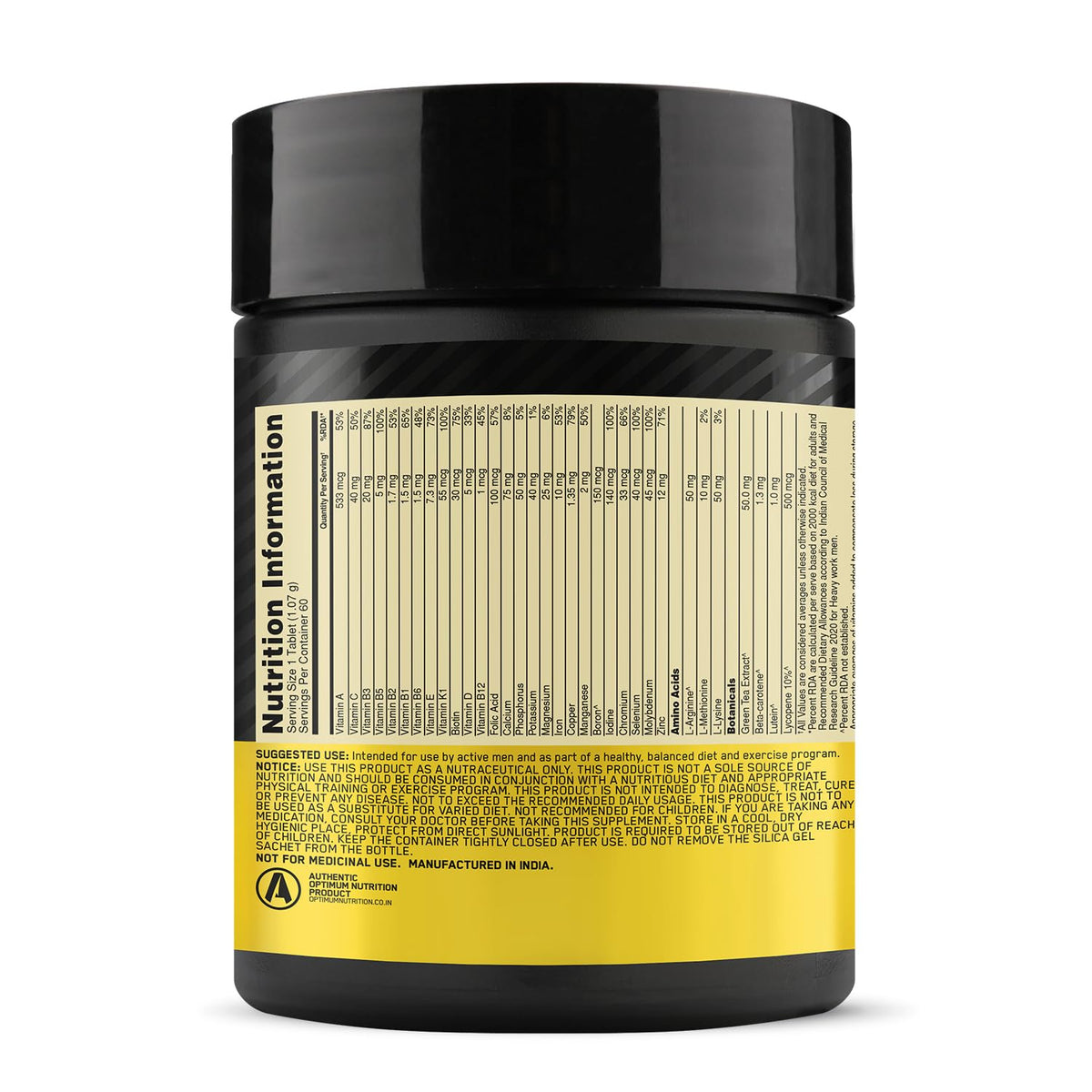 OPTIMUM NUTRITION-MULTIVITAMIN-60 TAB