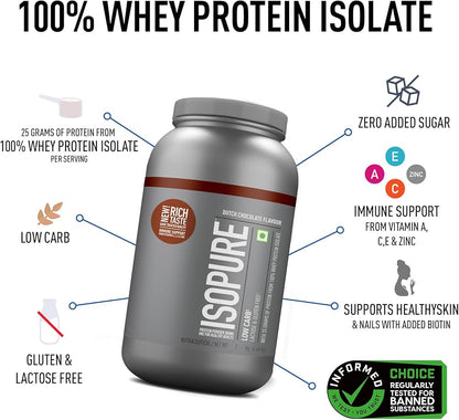 Isopure Zero Carb Protein– 1 kg / 2.2 lbs (Unflavoured)