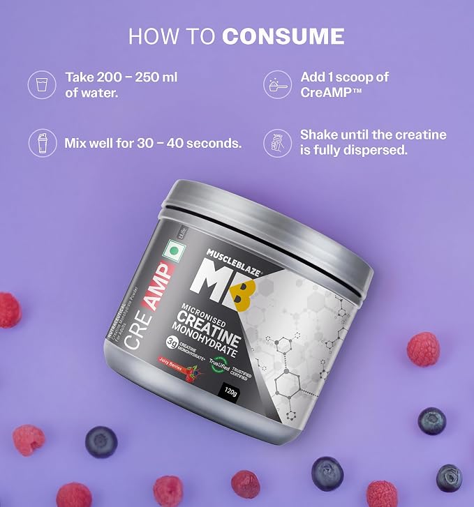 MUSCLEBLAZE-CREAMP-JUICY BERRIES-120 GM