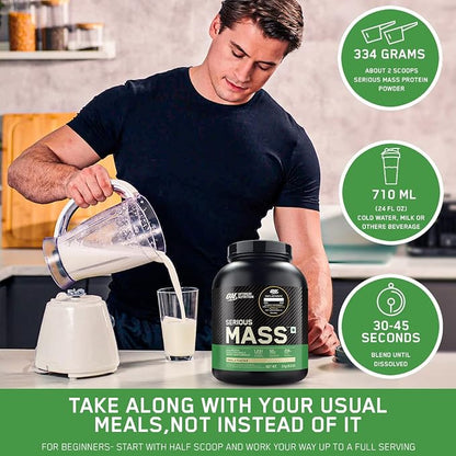 OPTIMUM NUTRITION SERIOUS MASS GAINER -GAINERS-SERIOUS MASS -CHOCOLATE-5KG