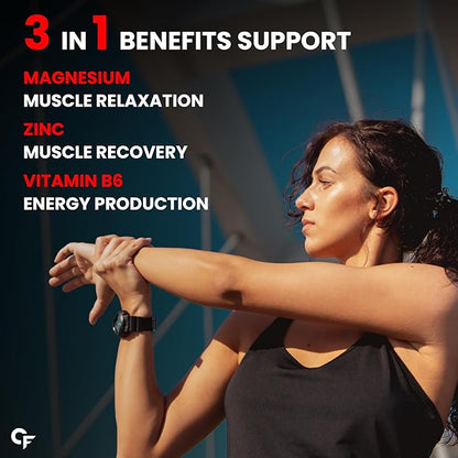 ZMA | Zinc, Magnesium & Vitamin B6 for Recovery | 60 Tablets Supports Muscle Function, Sleep Quality & Nerve Health  Vegetarian | No Artificial Colors