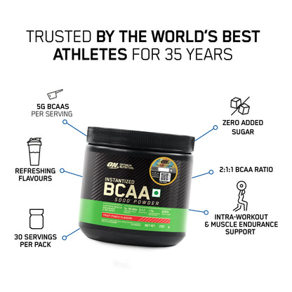 OPTIMUM NUTRITION-BCAA 5000MG-FRUIT PUNCH -250GM