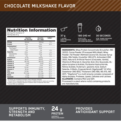 Optimum Nutrition Performance Whey – 2 kg (Chocolate Milkshake)