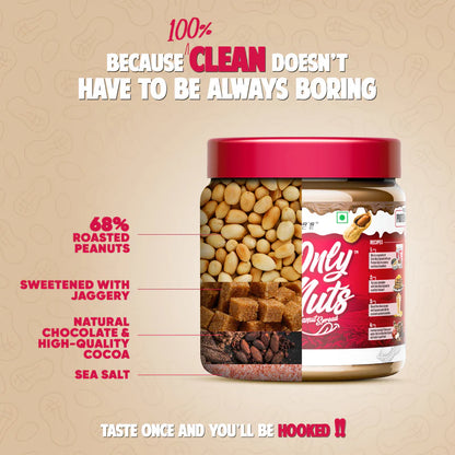 DC Doctors Choice High Protein Peanut Butter, Only Nuts, Dark Chocolate Flavour, Gluten-Free, Zero Trans Fat, Vegan, Chocolate Fudge Creamy (750 g)