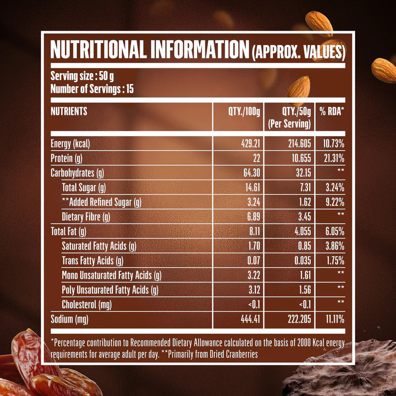 DC DOCTORS CHOICE High Protein Multigrain Muesli  22 G Protein,No Maida,No Palm Oil,Jaggery Sweetened Fiber-Rich,Preservative-Free,Healthy Crunchy Treat( 750 G,Dark Choco Berry