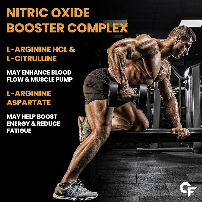 Nitric Oxide Supplement 1400mg with L-Arginine HCL | 60 Capsules Nitric Oxide & Circulation Support Formula With AAKG, L Citrulline Malate, Beet Root Extract & Caffeine