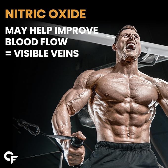 Nitric Oxide Supplement 1400mg with L-Arginine HCL | 60 Capsules Nitric Oxide & Circulation Support Formula With AAKG, L Citrulline Malate, Beet Root Extract & Caffeine