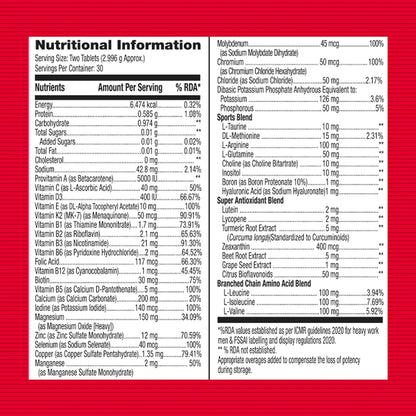 GNC Mega Men Sport Multivitamin Supports Muscle Performance & Recovery | Made For Fitness Lifestyle 60 Tablets