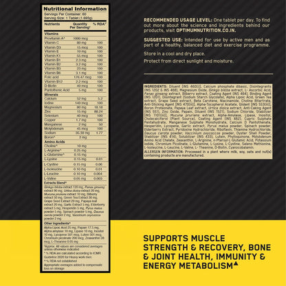 OPTIMUM NUTRITION-OPTI-MEN -60 TAB