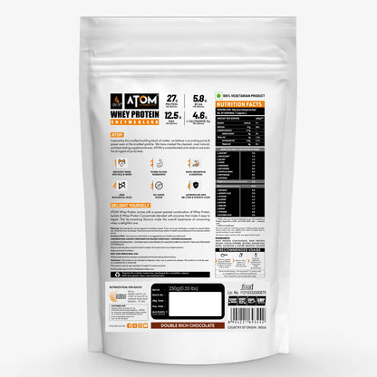 AS-IT-IS ATOM Whey Protein 1 kg | 27g protein | Isolate & Concentrate | Mocha Cappuccino | USA Labdoor Certified |
