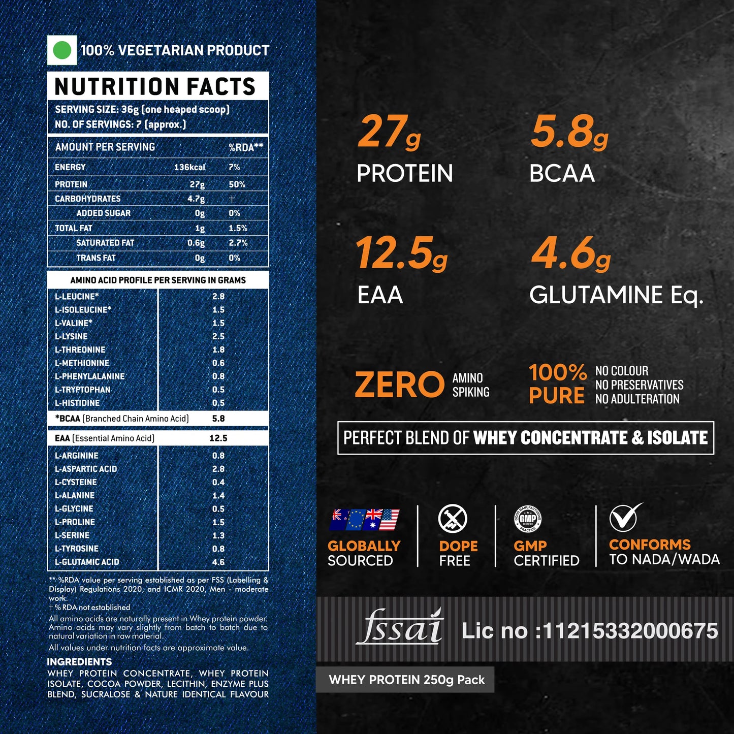 AS-IT-IS ATOM Whey Protein 1 kg | 27g protein | Isolate & Concentrate | Mocha Cappuccino | USA Labdoor Certified |