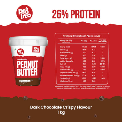 PROLITO HIGH PROTEIN PEANUT BUTTER CHOCOLATE CRISPY 1KG
