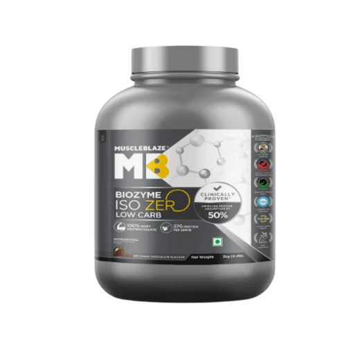 MuscleBlaze Biozyme Iso-Zero– 2 kg 100% Whey Protein