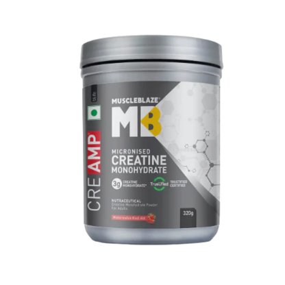 MuscleBlaze Micronised Creatine Monohydrate CreAMP Powder, (129 servings, 400g)