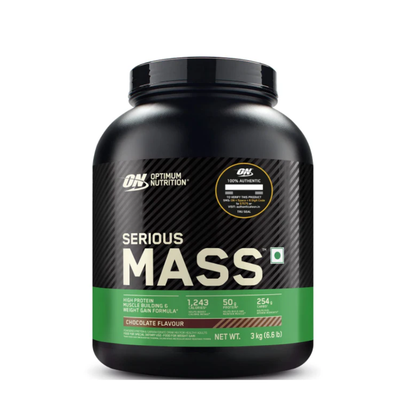 OPTIMUM NUTRITION (ON) Serious Mass High Protein High Calorie Weight Gainer Powder - 3 kg (Chocolate)