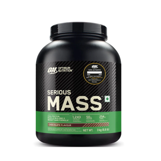 OPTIMUM NUTRITION (ON) Serious Mass High Protein High Calorie Weight Gainer Powder - 3 kg (Chocolate)