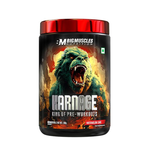 Bigmuscles Nutrition Karnage Pre workout (60 Servings, Sex On the Beach) | Pre-workout Supplement Supports to Improve Focus, Strength, Energy and Pump,