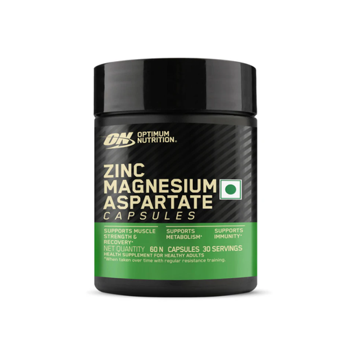 Optimum Nutrition (ON) Zinc Magnesium Aspartate (ZMA) - 60 Capsules, Muscle Strength, Metabolism, Immunity, Vegetarian