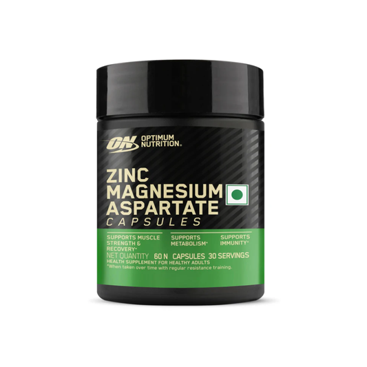 Optimum Nutrition (ON) Zinc Magnesium Aspartate (ZMA) - 60 Capsules, Muscle Strength, Metabolism, Immunity, Vegetarian