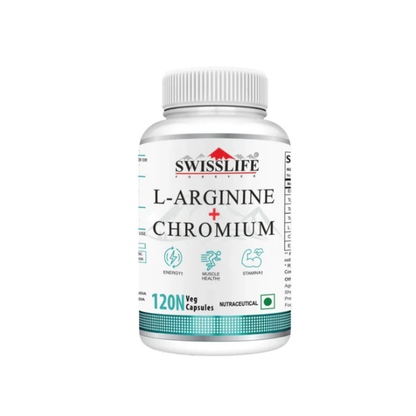 SwissLife Forever L-Arginine with Chromium | Supports Metabolism, Healthy Blood Sugar Levels & Cardiovascular Wellness | For Men & Women