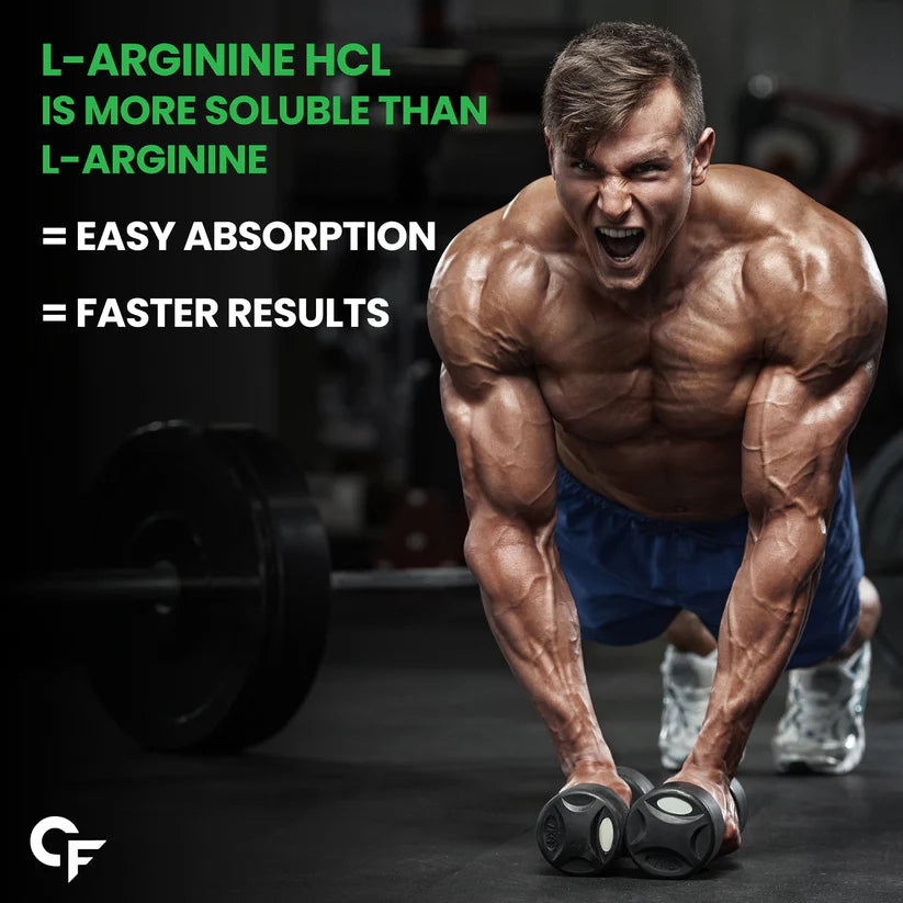 L-Arginine HCL 1000mg Supplement | 120 Capsules Support Endurance, Energy & Power