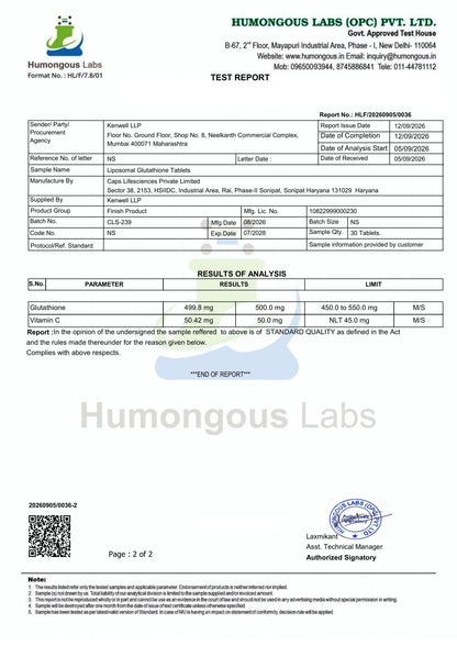 KENWELL-LIPOSOMAL GLUTATHIONE-30 TABS