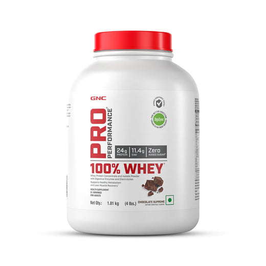 GNC Pro Performance 100% Whey Protein Chocolate Supreme – 1.81 kg (Faster Recovery & Lean Muscle Gains )