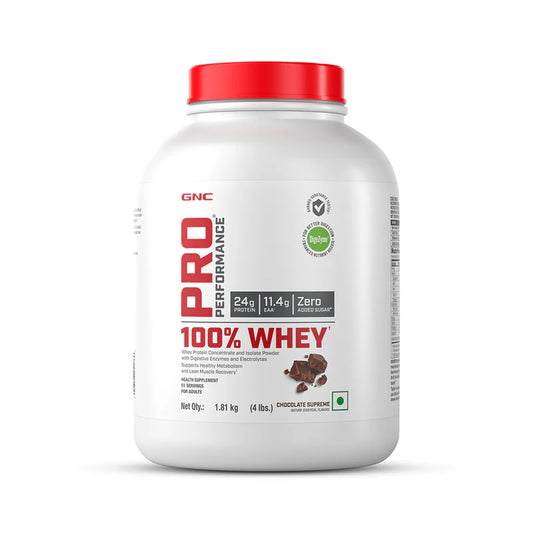 GNC Pro Performance 100% Whey Protein Chocolate Supreme – 1.81 kg (Faster Recovery & Lean Muscle Gains )