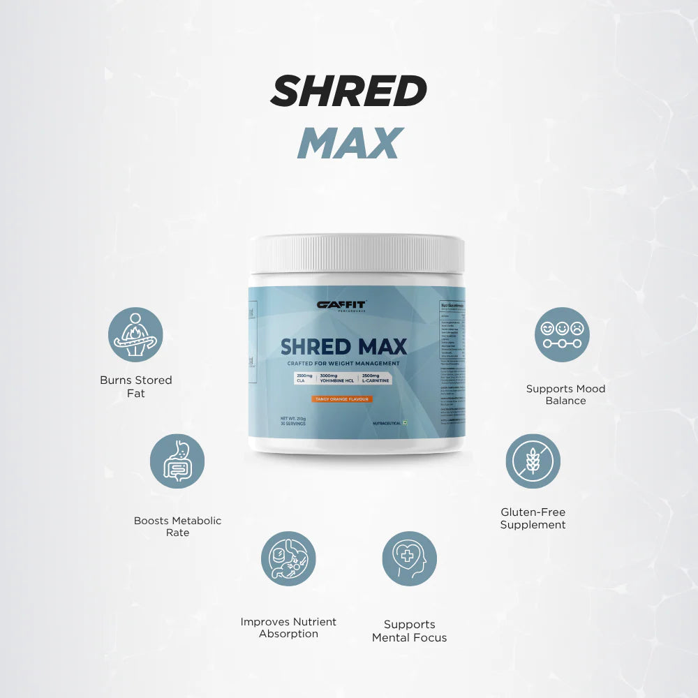 Gaffit Shred Max Tangy Orange Flavour  – 210g