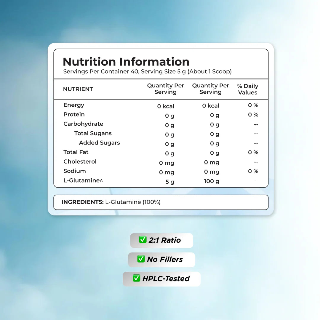 GAFFIT GLUTAMINE – 200g (Unflavoured)