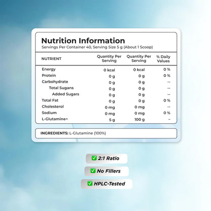 GAFFIT GLUTAMINE – 200g (Unflavoured)